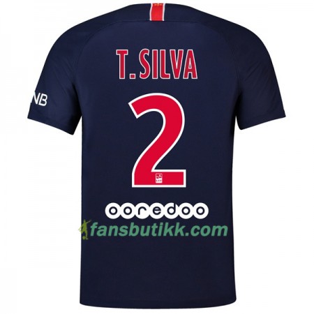 Fotballdrakt Paris Saint-Germain T.Silva 2 Hjemmetrøye 2018-2019 Kortermet